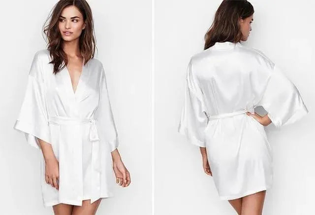 Lightweight Summer Kimono Robe - Women's Floral Sleepwear & Loungewear - Perfect for Spa, Beach Cover-Up, and Relaxing at Home