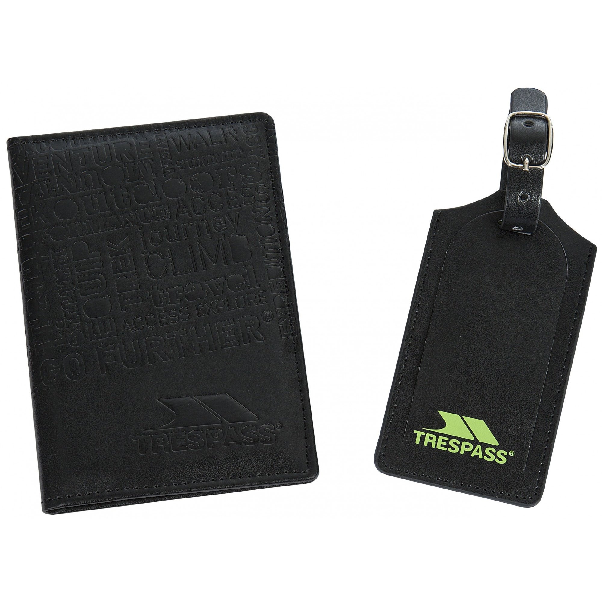 Trespass Wanderlust Passport Cover and Luggage Tag Set - RFID Blocking Travel Accessories for International Trips, Vacations & Business Travel