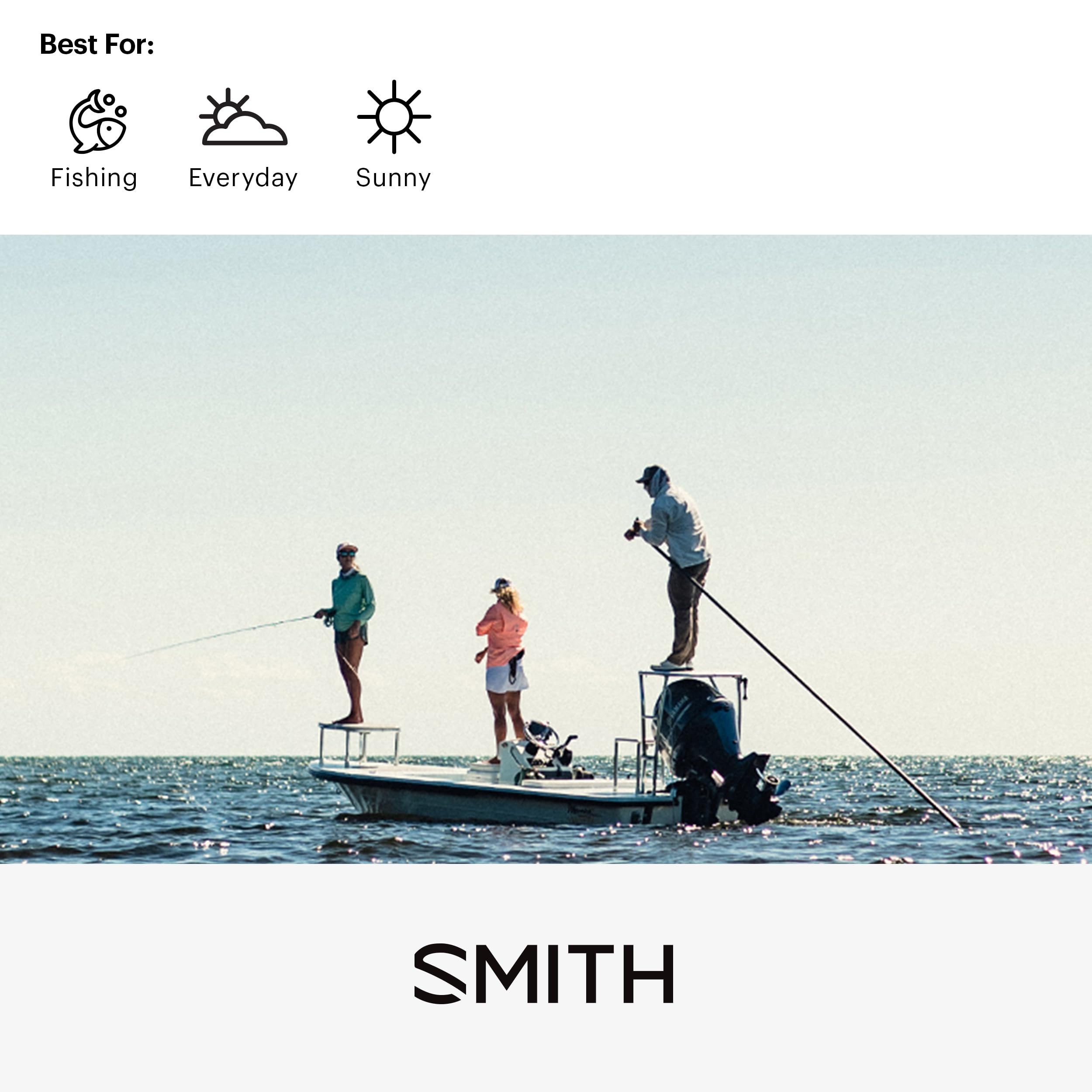 SMITH Longfin Polarized Sunglasses with ChromaPop Lenses – Performance Sports & Active Eyewear for Men & Women – Perfect for Running, Cycling, Fishing & Outdoor Adventures