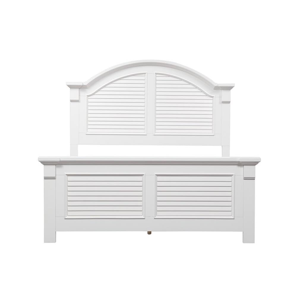 Home Square 2-Piece King Size Bedroom Set - Summer House Style Panel Bed with Matching Nightstand | Perfect for Master Bedrooms & Guest Rooms