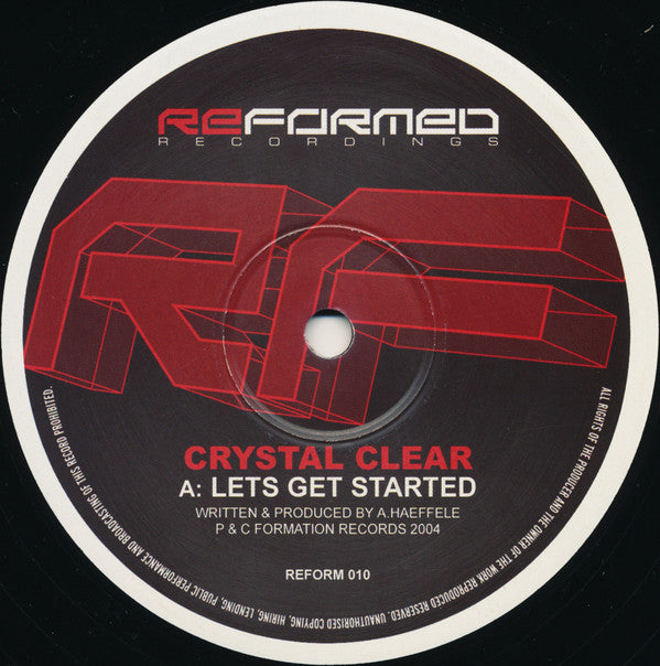 Crystal Clear - Original Riddim Reformed Recordings REFORM 010 Vinyl Record | Reggae Dancehall Music | Perfect for DJ Sets & Music Collectors