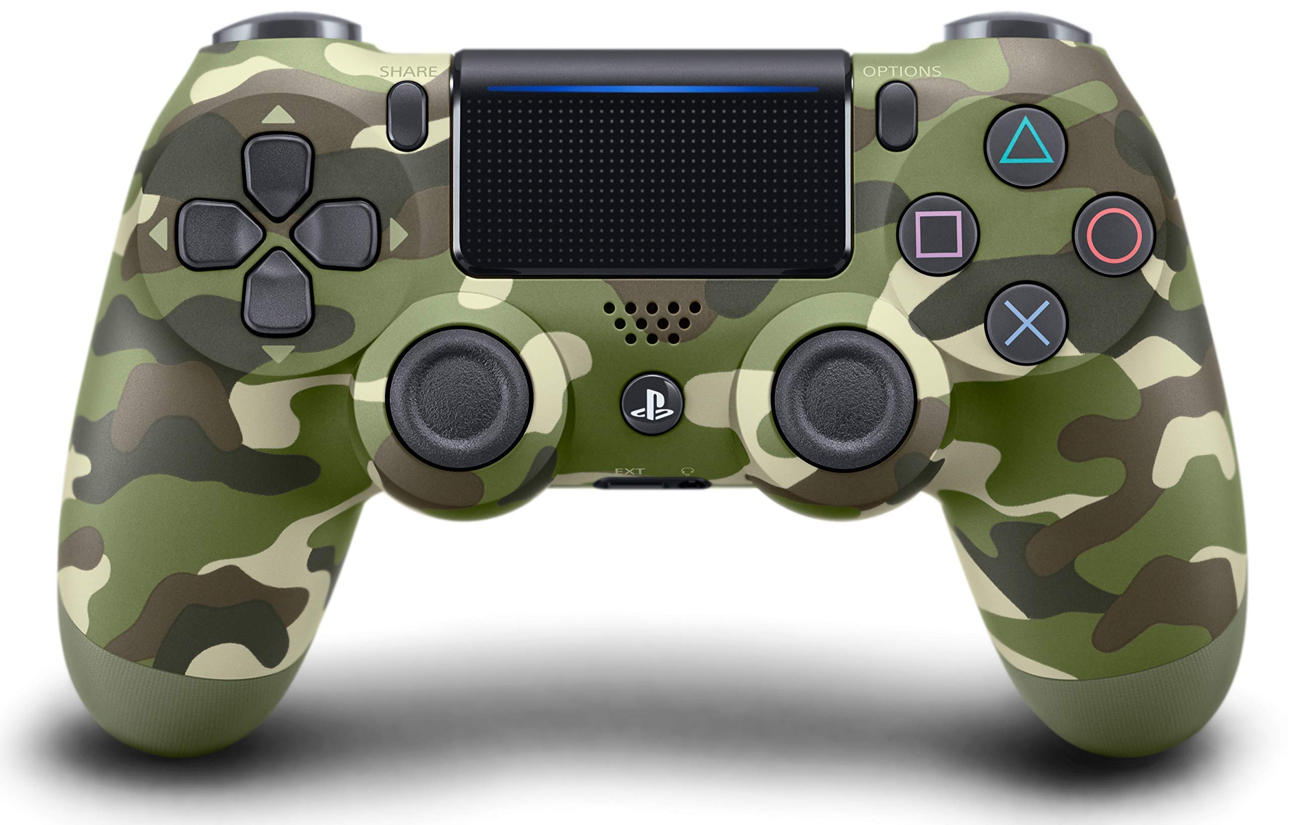 Renewed DualShock 4 Wireless Controller for PS4 - Green Camouflage | Compatible with PlayStation 4 & PS5 | Perfect for Gaming, Streaming & Multiplayer Sessions