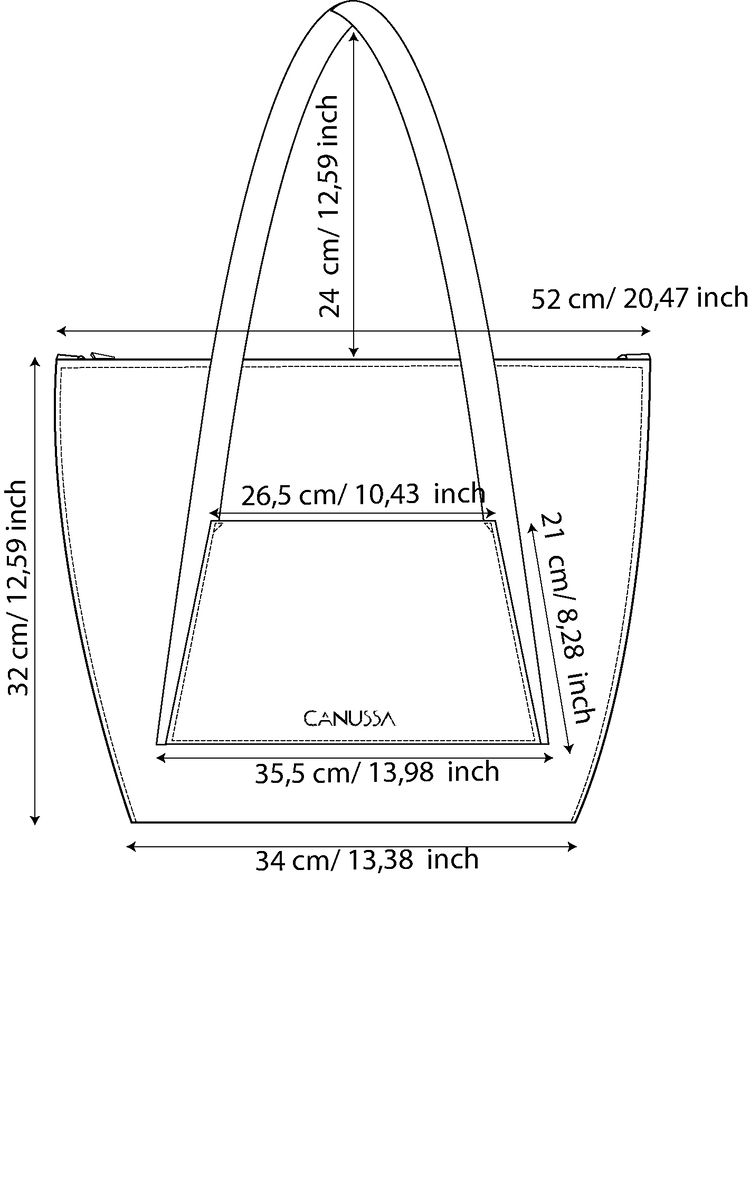 Canussa Black City Shopper Bag - Stylish Reusable Grocery Tote for Shopping, Work & Daily Commute