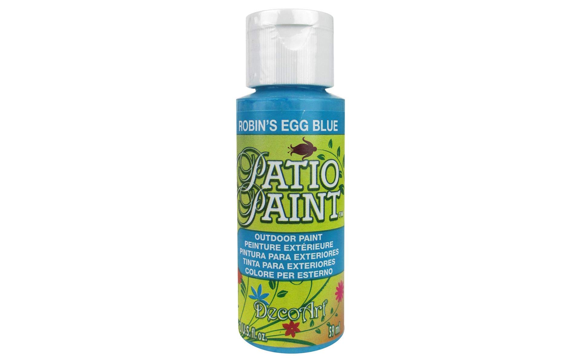 Robin's Egg Blue Patio Paint - 2oz Outdoor Furniture Paint for Wood, Metal & Concrete - Perfect for DIY Home & Garden Projects