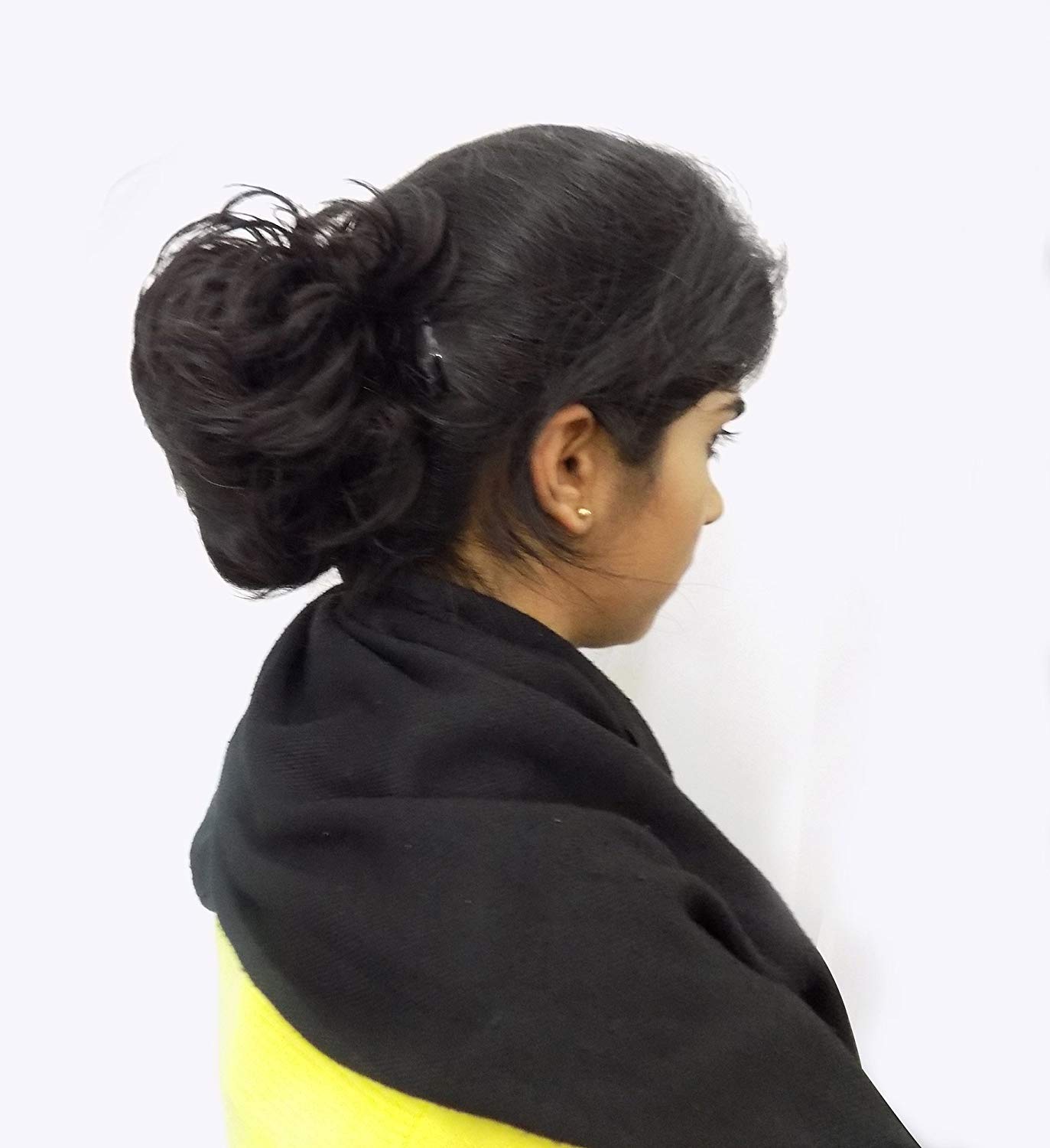BOXO Women's Wedding Bun Maker Hair Accessory - Black Hair Donut for Bridal Updos & Formal Hairstyles - 10g (Pack of 1) - Perfect for Weddings, Prom, Ballroom Dances & Special Occasions