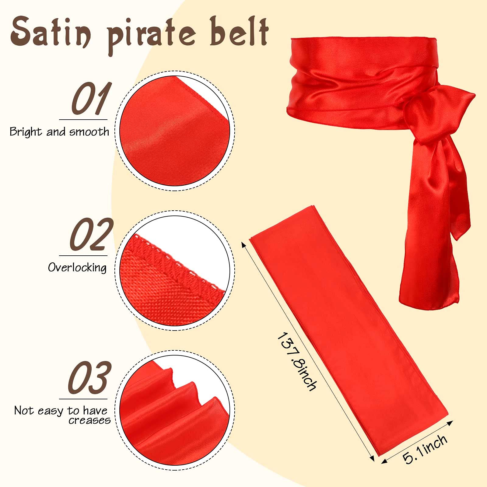 5-Piece Pirate Costume Accessories Set - Eye Patch, Sword, Hat, Hook & Earring for Halloween, Cosplay & Pirate Themed Parties - Perfect for Kids & Adults Dress Up