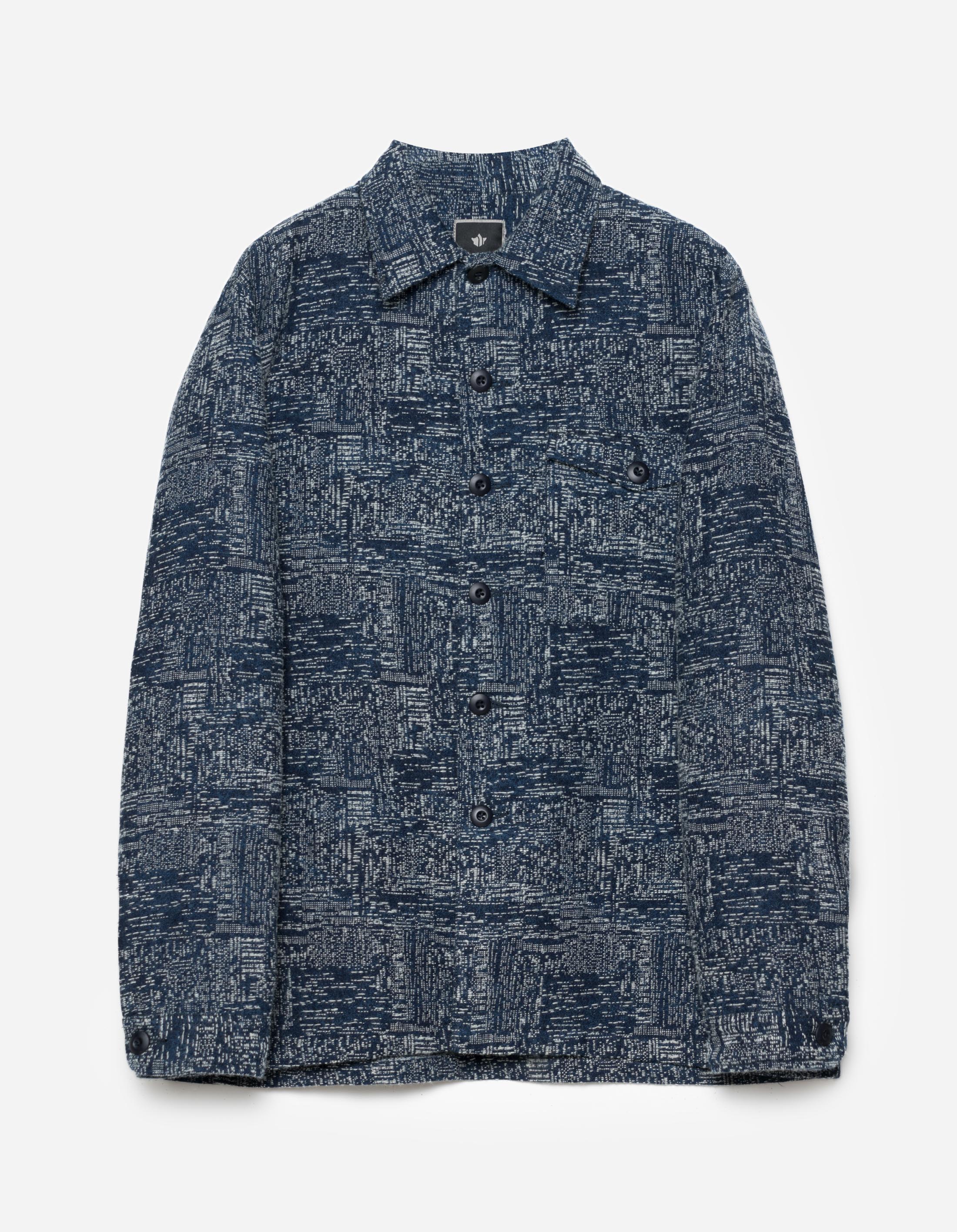 Premium Sashiko Utility Shirt - Indigo Blue Japanese Workwear - Durable Cotton Shirt for Outdoor Activities, Hiking & Casual Wear