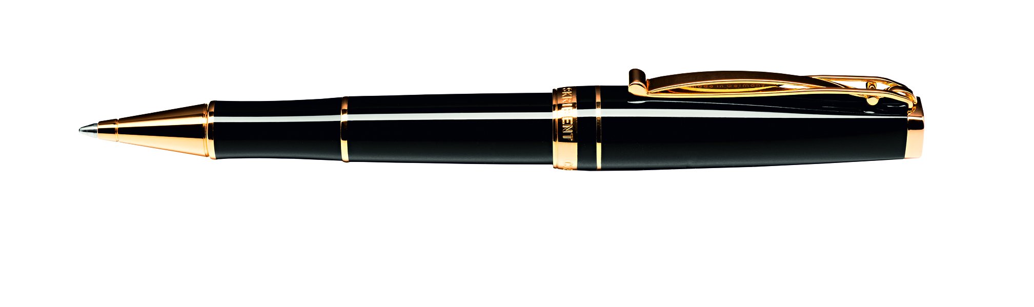 Premium CLEO Skribent Gold Ballpoint Pen with Gold-Plated Rings & Clip - Handmade in Germany - Elegant Writing for Business, Gifting & Luxury Collectibles