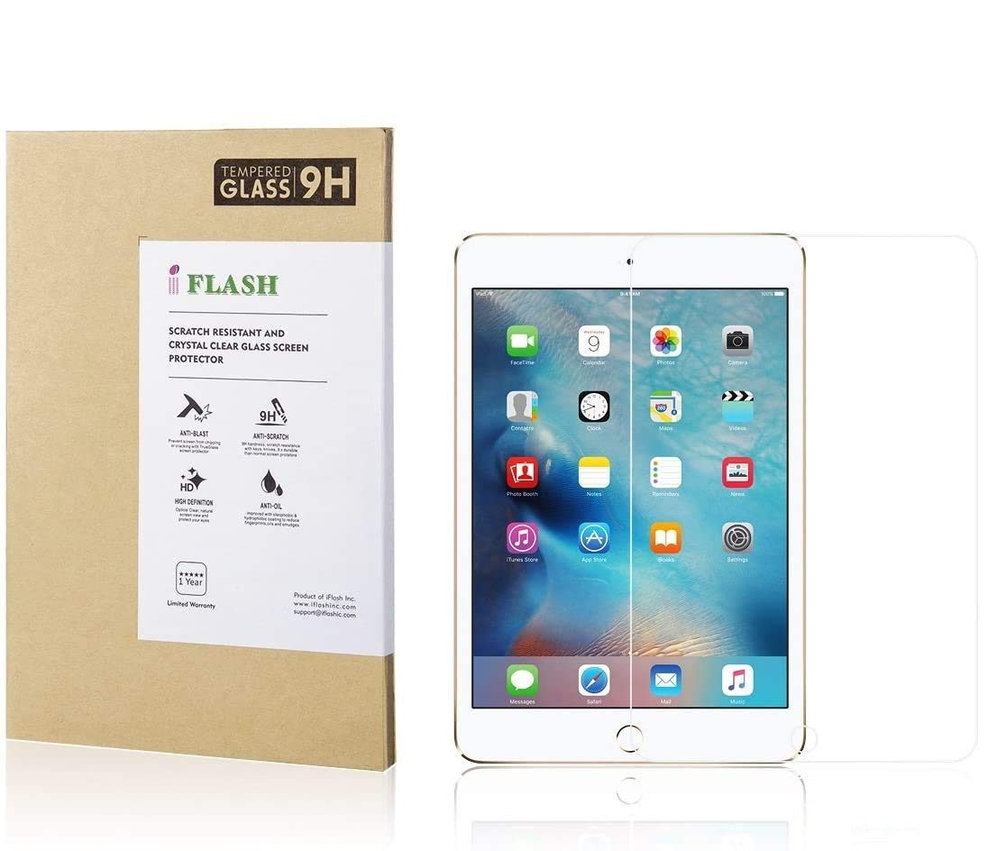 iFlash Premium Tempered Glass Screen Protector for Apple iPad Air 3 (10.5-inch 2019) & iPad Pro 10.5 (2017) - Ultra Clear HD Protection, 9H Hardness, 2.5D Rounded Edges, Anti-Scratch, Bubble-Free - Perfect for Work, Study & Entertainment