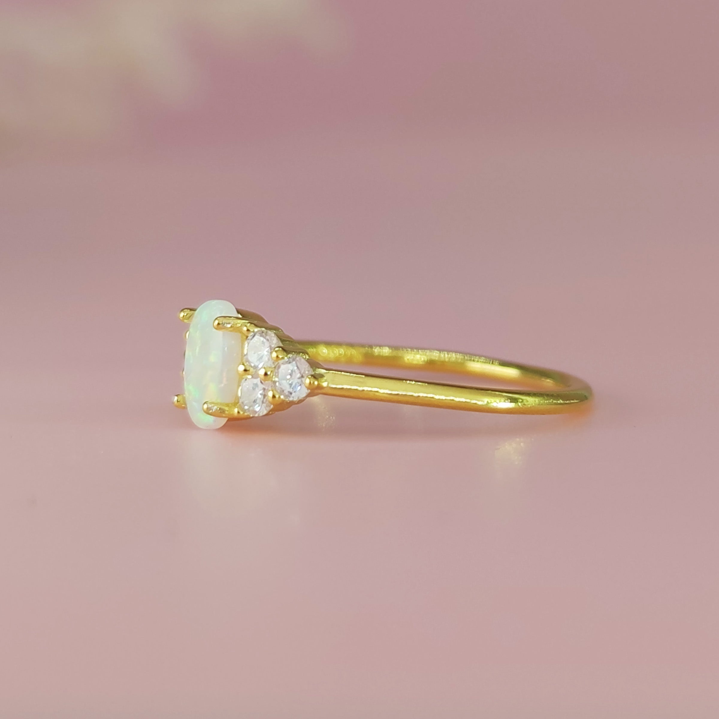CherishedEssence: 14K Gold Oval Breastmilk Keepsake Ring - Perfect for Nursing Mothers & Memorial Jewelry Gifts