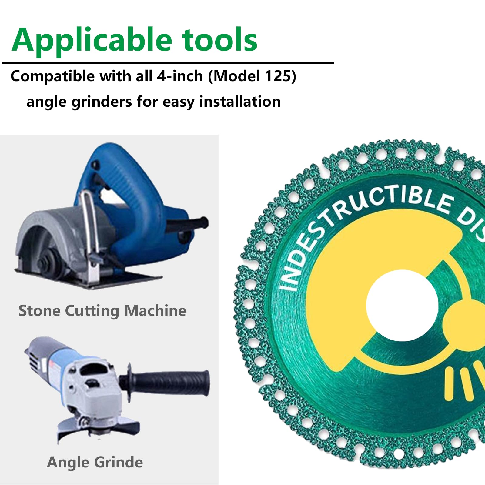 4 Inch Angle Grinder Cutting Discs - 5 Pack Multi-Purpose Composite Slicing Wheels with Removable Snap Ring for Metal, Wood, Tile & Concrete - Perfect for DIY Projects, Construction & Home Renovation