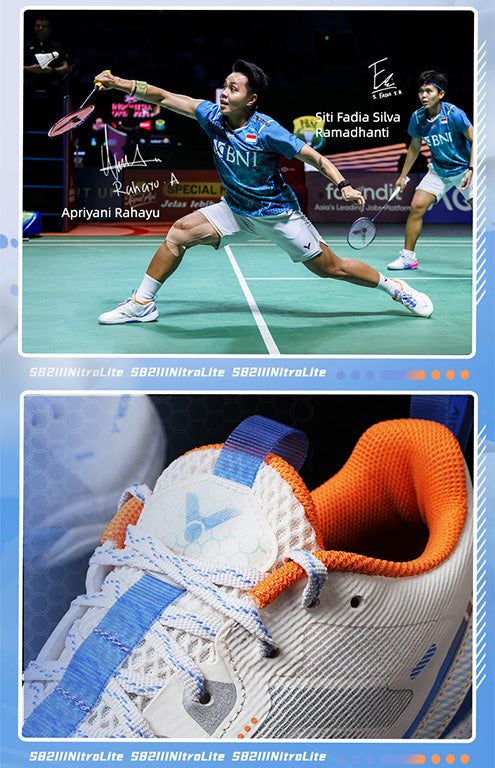Victor S82III NitroLite Court Shoe - Lightweight Tennis Shoes for Men & Women [Lunar White] - Perfect for Indoor & Outdoor Court Sports