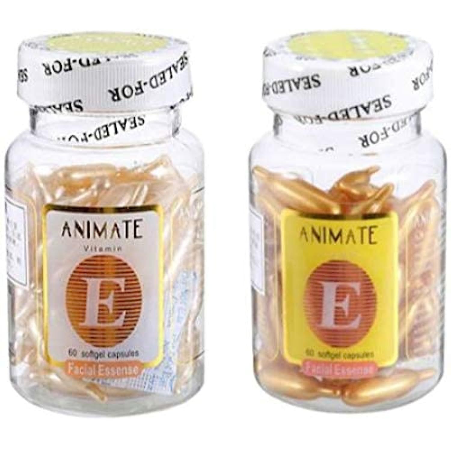 Animate Aloe Vera & Vitamin E Facial Oil Capsules Combo - 120 Capsules for Hydration & Glow | Perfect for Dry Skin & Nighttime Skincare Routine