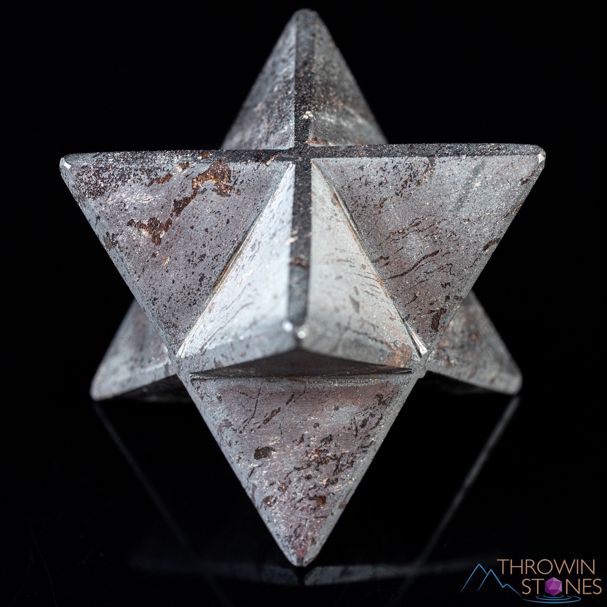 Hematite Crystal Merkaba Star - Sacred Geometry Healing Stone for Meditation, Energy Balancing & Spiritual Growth | Metaphysical Gift & Home Decor
