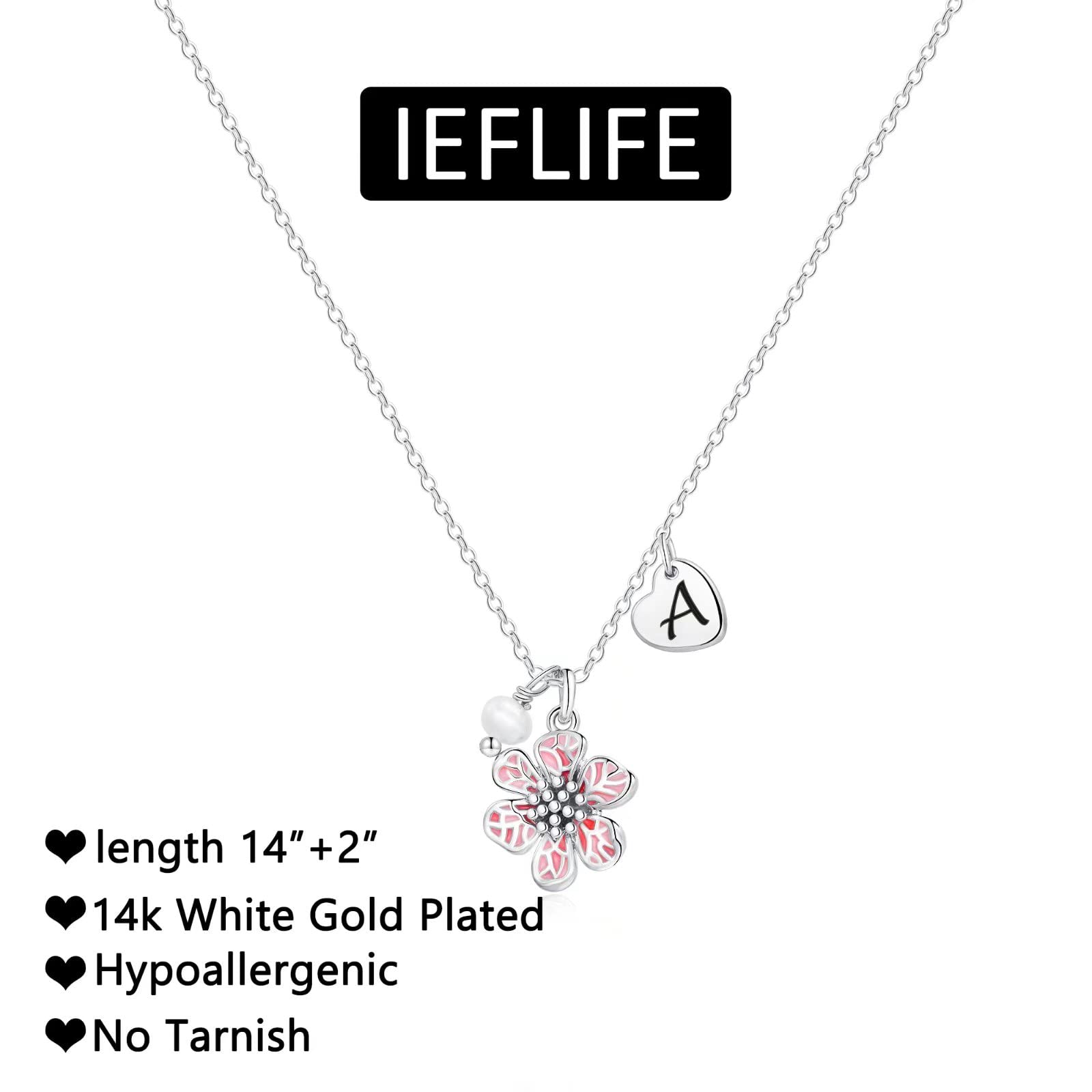 14K Gold Plated Heart Initial Necklace for Women - Personalized Letter Pendant, Dainty Flower Girl Proposal Gift, Wedding Bridesmaid Jewelry | Perfect for Anniversaries, Valentine's Day & Special Occasions