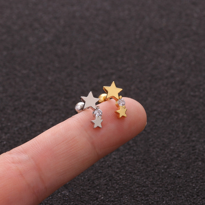 16G Small Tower Heart Upper Lobe Piercings - Dainty Cartilage Earrings for Women | Perfect for Everyday Wear, Date Nights & Special Occasions | HSPJ1985