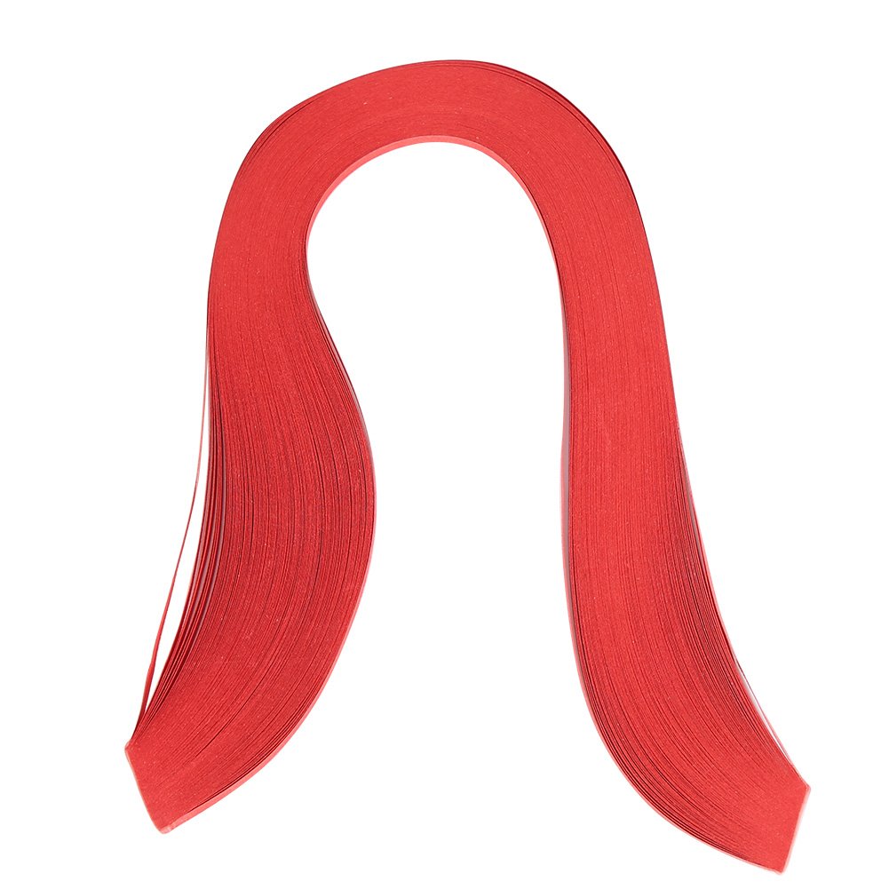 600 Stripes DIY Quilling Paper 3mm Width - Colorful Origami Craft Paper for Scrapbooking, Card Making, Gift Wrapping & Stress Relief (Red) - Perfect for Home Decor, School Projects & Art Therapy