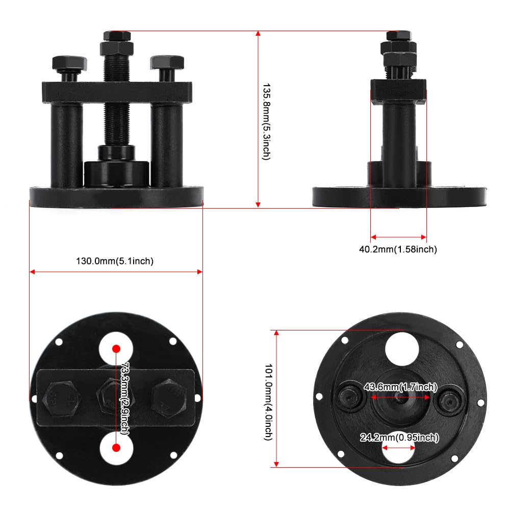 Detroit Diesel DD13 & DD15 Crankshaft Oil Seal Remover & Installer Tool Kit - Front & Rear Seal Replacement for W470589004300, W541589023300, W541589003400 - Perfect for Diesel Engine Repair & Maintenance in Heavy-Duty Trucks