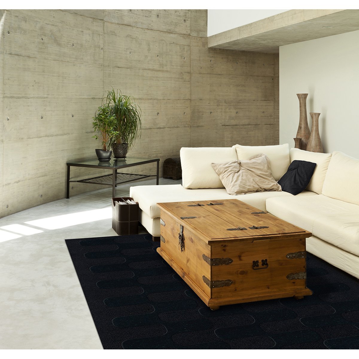 Dalyn Rugs Dover DV9 Area Rug - 6x9 Feet Black Indoor/Outdoor Carpet - Perfect for Living Room, Bedroom, Patio & Office Decor