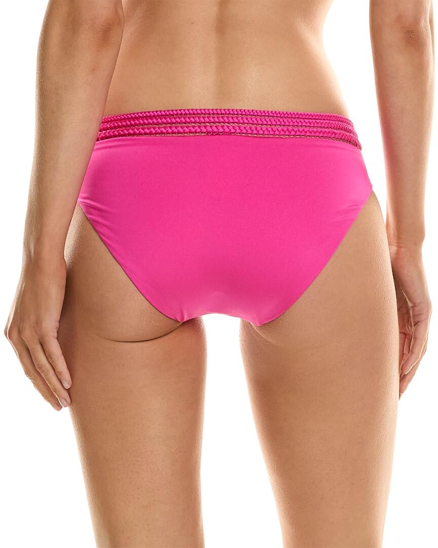 Trina Turk Women's Monaco Braided Bikini Bottoms - Cheeky Coverage Swimwear Separates for Beach & Pool | High Waisted Swim Bottoms for Women | Summer Swimwear Essentials
