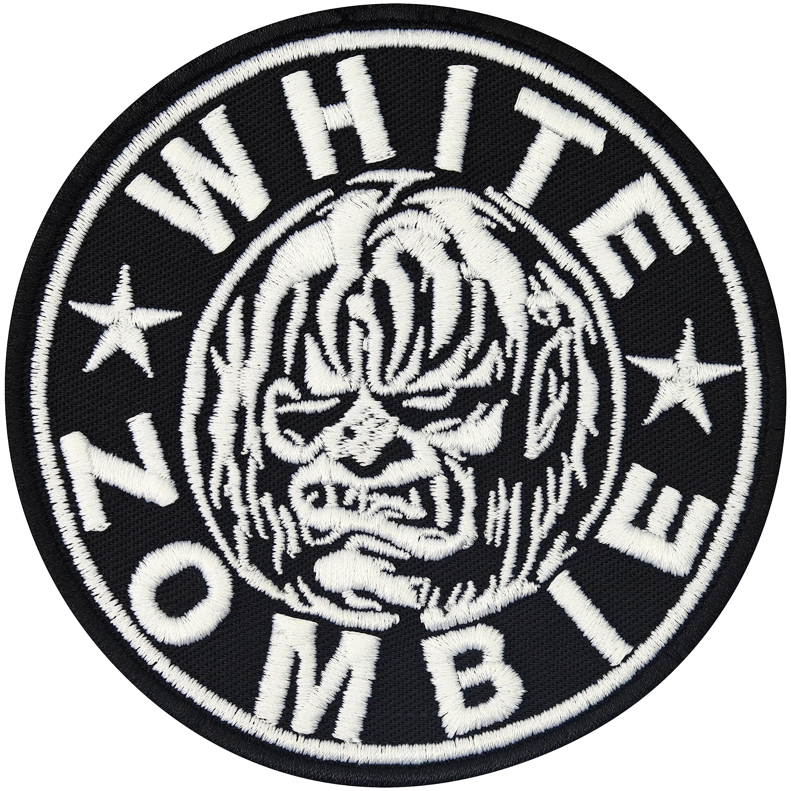 White Zombie Antifa No Nazi Outbreak Motorcycle Biker Iron-On Patch Badge - Perfect for Jackets, Vests & Backpacks - Punk Rock & Biker Style Accessory