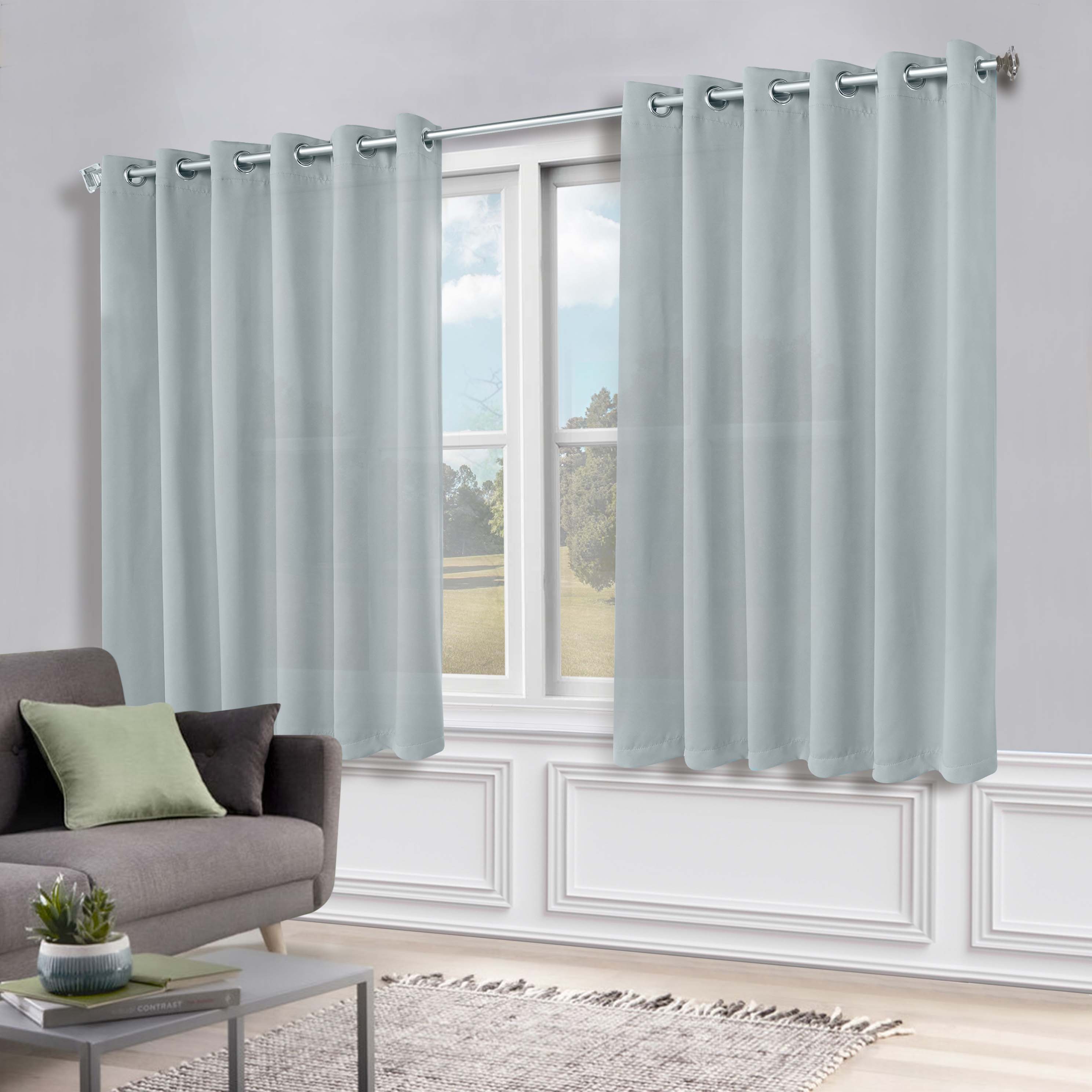 Machine Washable Blackout Curtains Set of 2 - Solid Color Room Darkening Window Treatments for Bedroom & Nursery - Blocks Light & Noise for Better Sleep