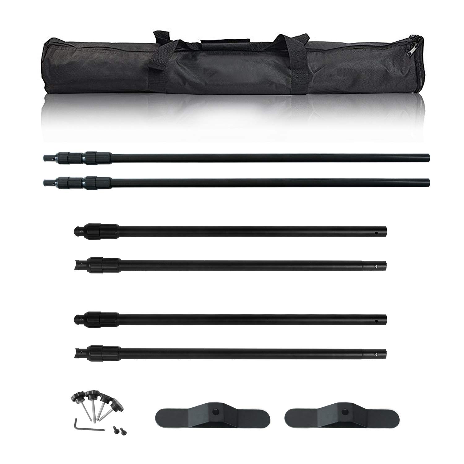 8x8 ft Heavy Duty Backdrop Stand Kit - Adjustable Photography Background with Carrying Bag for Parties, Trade Shows & Photo Booths | Portable Step and Repeat Banner for Events, Weddings & Commercial Use