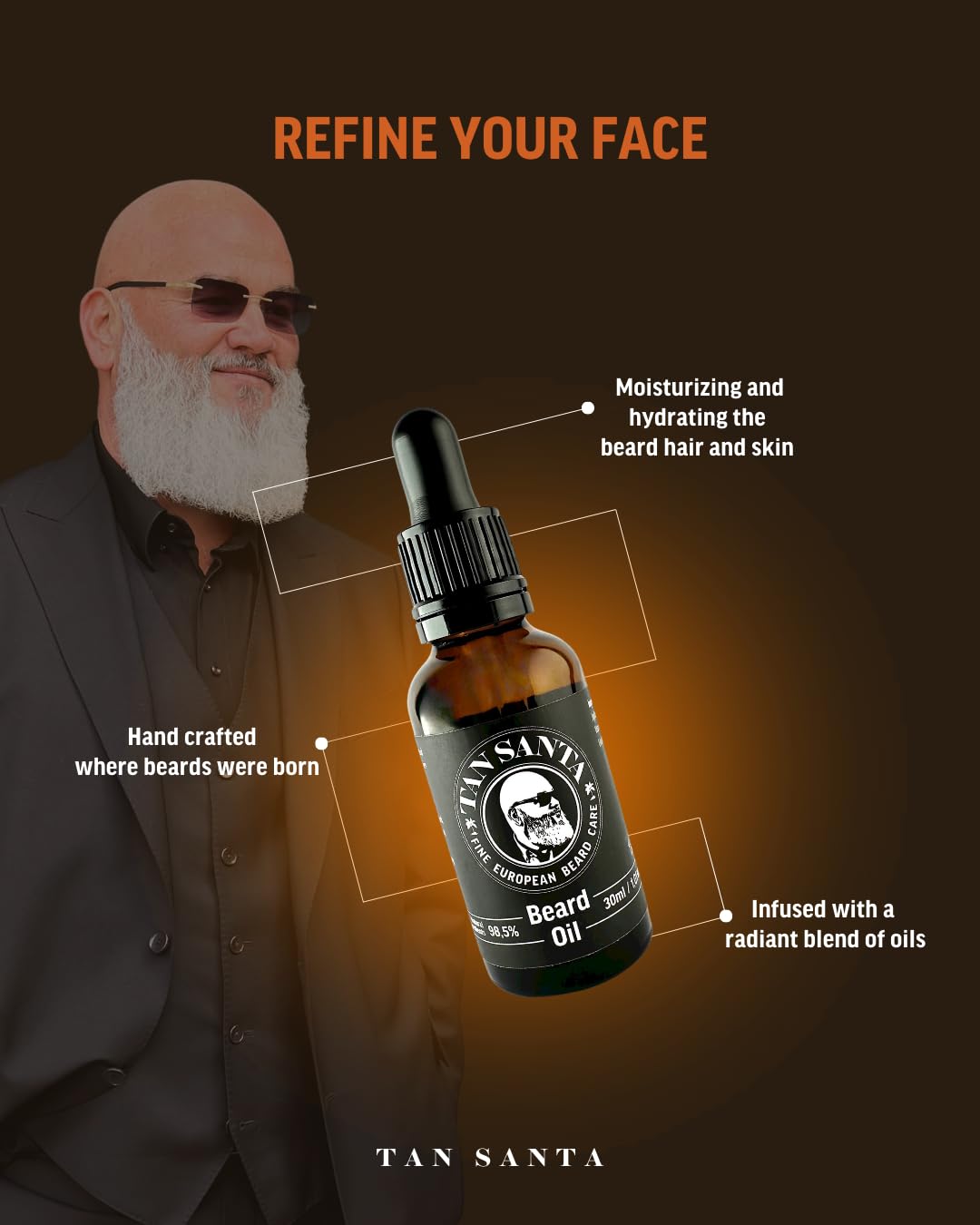 Premium Beard Growth Oil for Men with Argan Oil & Eugenol - Natural Conditioning Beard Oil for Softness & Shine - Perfect for Daily Grooming & Styling Routine