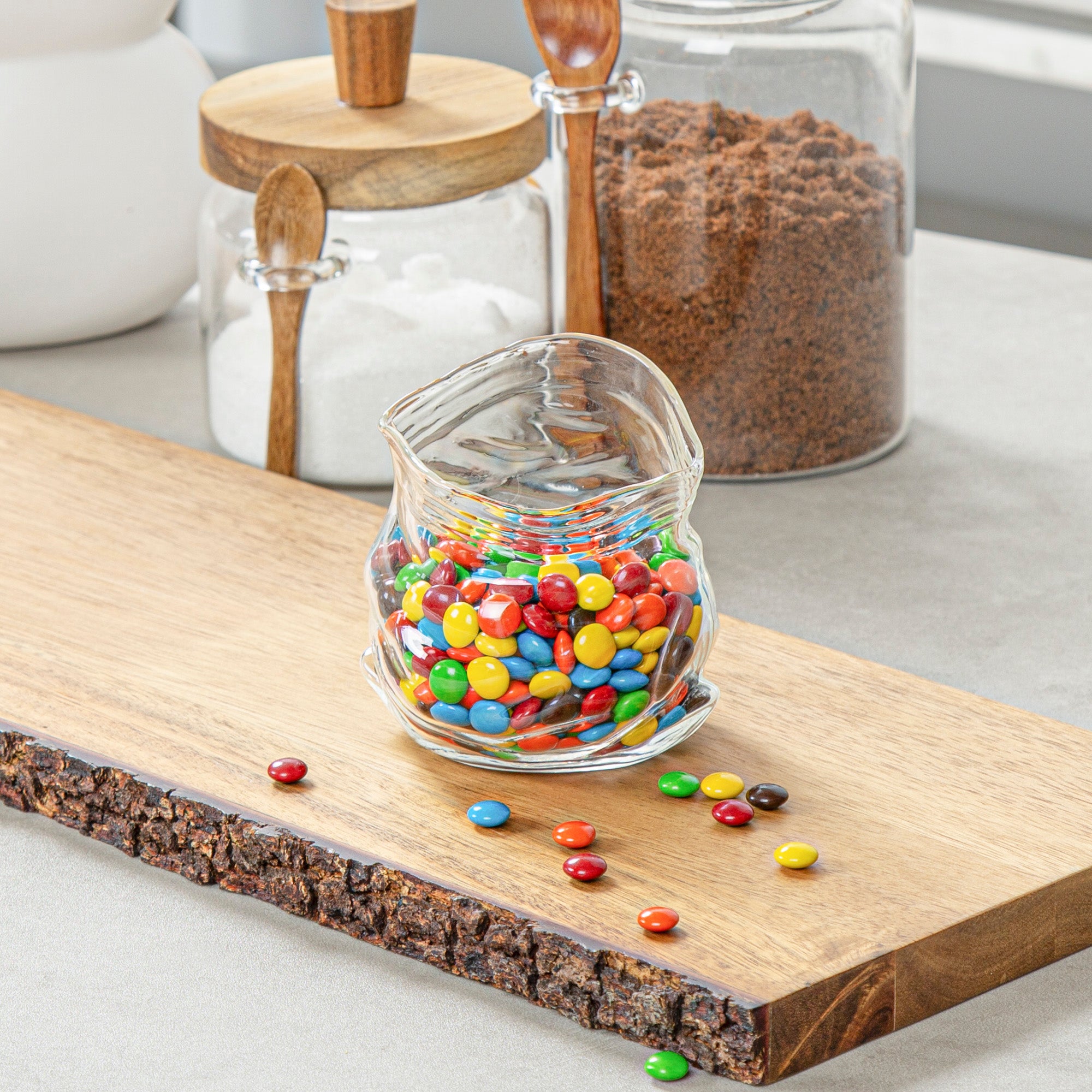 8 oz Clear Glass Storage Bowl with Lid - Round Airtight Food Container (3.25