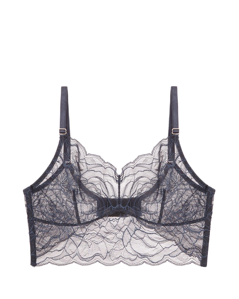 All Lace Roses Longline Bralette - Comfortable Floral Lace Underwire Bra for Women | Perfect for Layering, Date Nights & Special Occasions