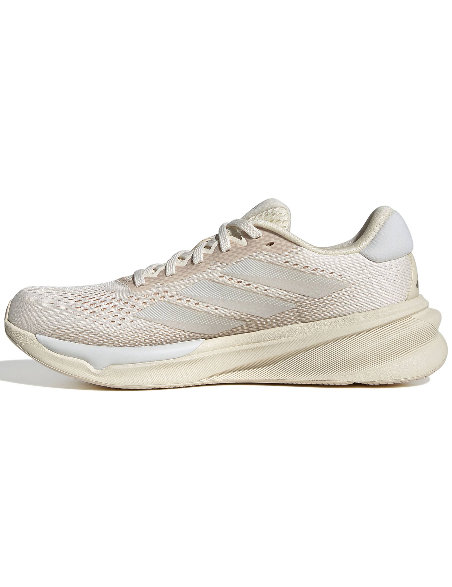 Supernova Stride 2.0 Running Shoes for Men & Women - Lightweight Cushioned Athletic Sneakers in Wonder White/Cyber Metallic/Warm Sandstone - Perfect for Jogging, Gym Workouts & Daily Walking