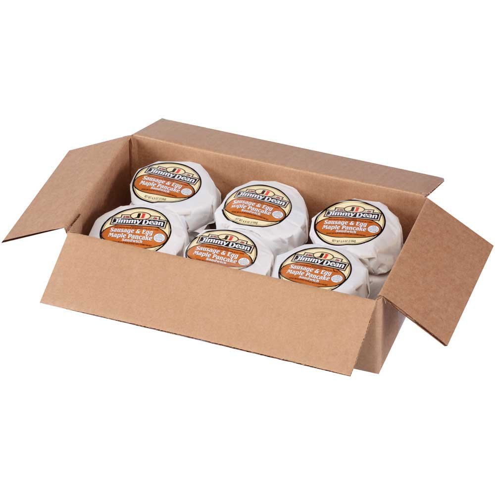 Jimmy Dean Egg Pancake and Sausage Sandwich - 4.9oz (12 Pack) | Frozen Breakfast Sandwich for Quick Meals, Office Lunches & On-the-Go Snacking