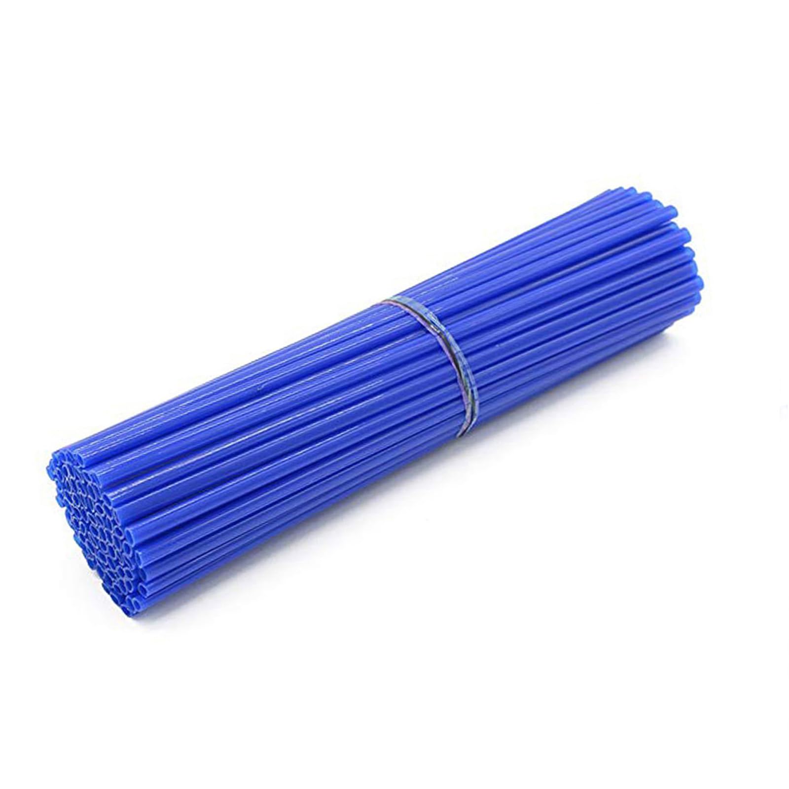 72 PCS Universal Spoke Skins for Motorcycle & Dirt Bikes - Colorful Protective Trim Wrap Wheel Guard Fits Yamaha Kawasaki Suzuki (Blue) | Durable Bike Accessories for Off-Road Riding & Custom Styling