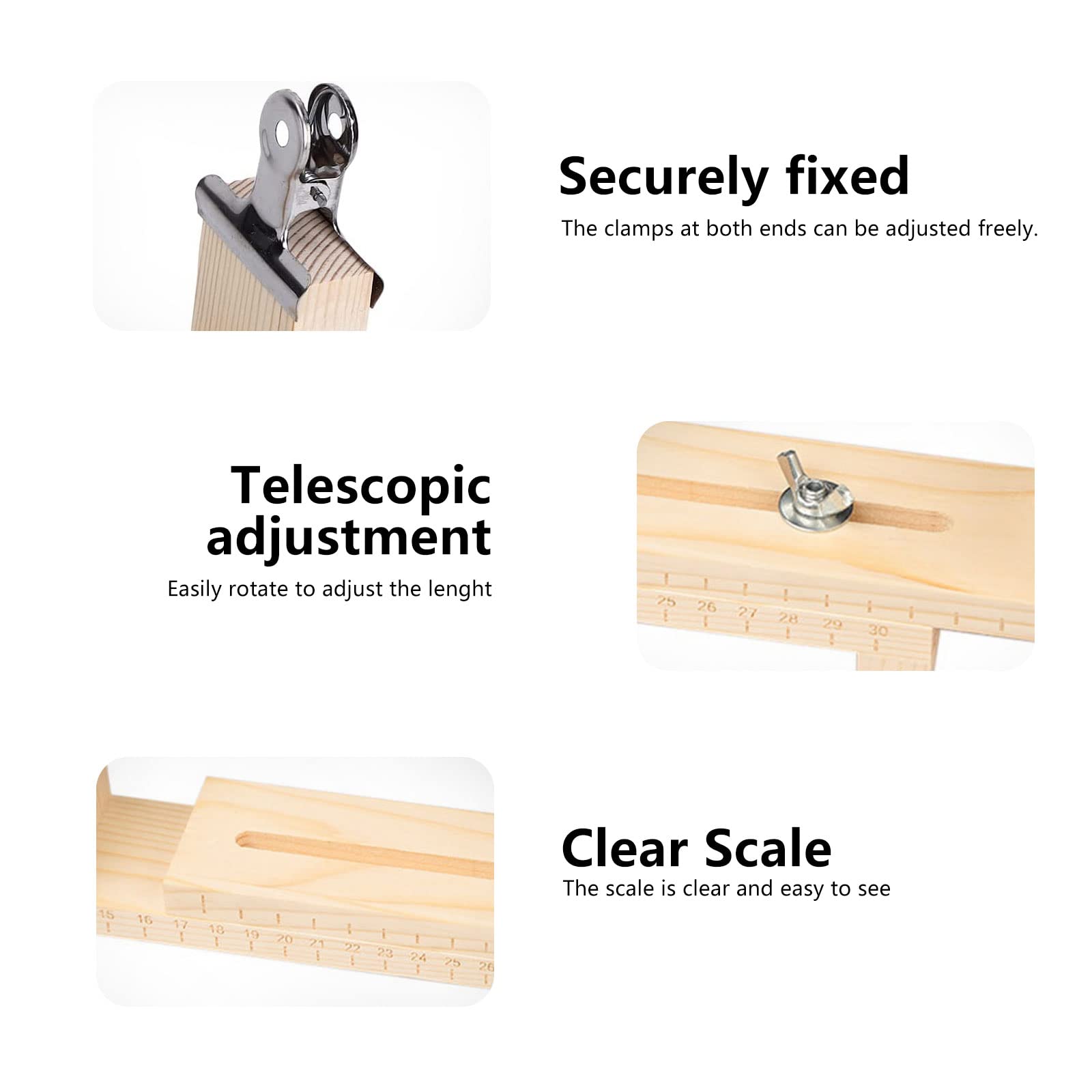 Paracord Bracelet Maker Kit - Wooden U-Shape DIY Braiding Jig Tool with Clear Scale & 2 Clamps for Handcrafting Survival Bracelets | Perfect for Outdoor Enthusiasts, Camping, Hiking and Gift Making