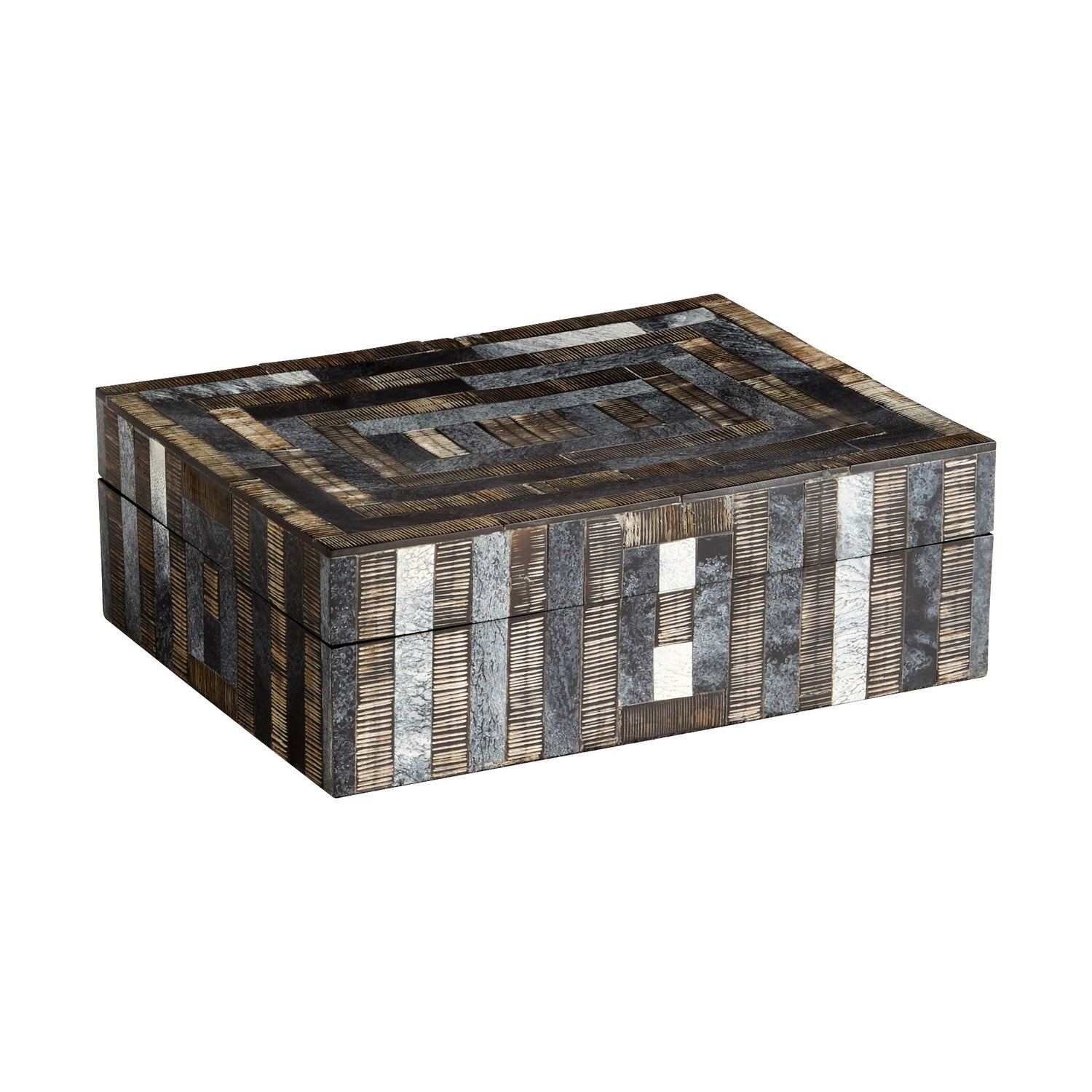Cyan Design 11147 Southampton Container - Large Gray Decorative Storage Box for Home Organization, Living Room, Bedroom & Office Decor