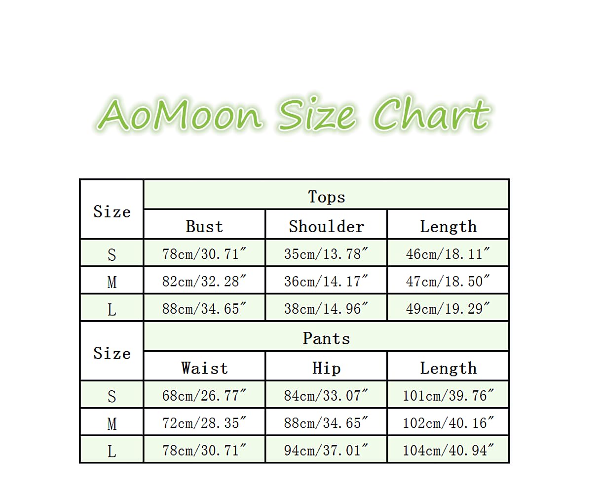 AoMoon Women's 2-Piece Lounge Set - Short Sleeve Crop Top & Fold Over Flare Yoga Pants | Comfy PJs & Tracksuits for Yoga, Home, Travel & Relaxation