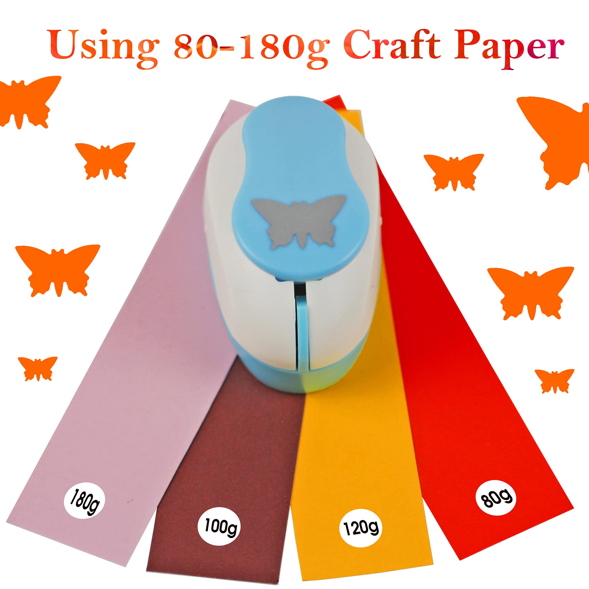 1-Inch Butterfly Shape Hole Punch for Paper Crafting - Scrapbooking, Card Making & DIY Arts - Handheld Lever Punch Tool for Creative Projects & Home Decor