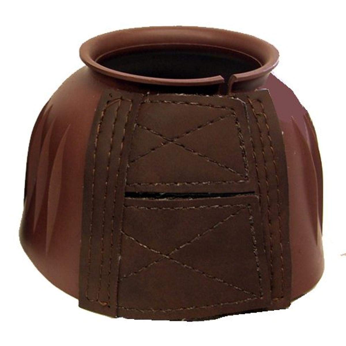 Intrepid International Ribbed Bell Boots with Double Velcro for Horses – Durable Equestrian Horse Riding Boots for Training & Protection