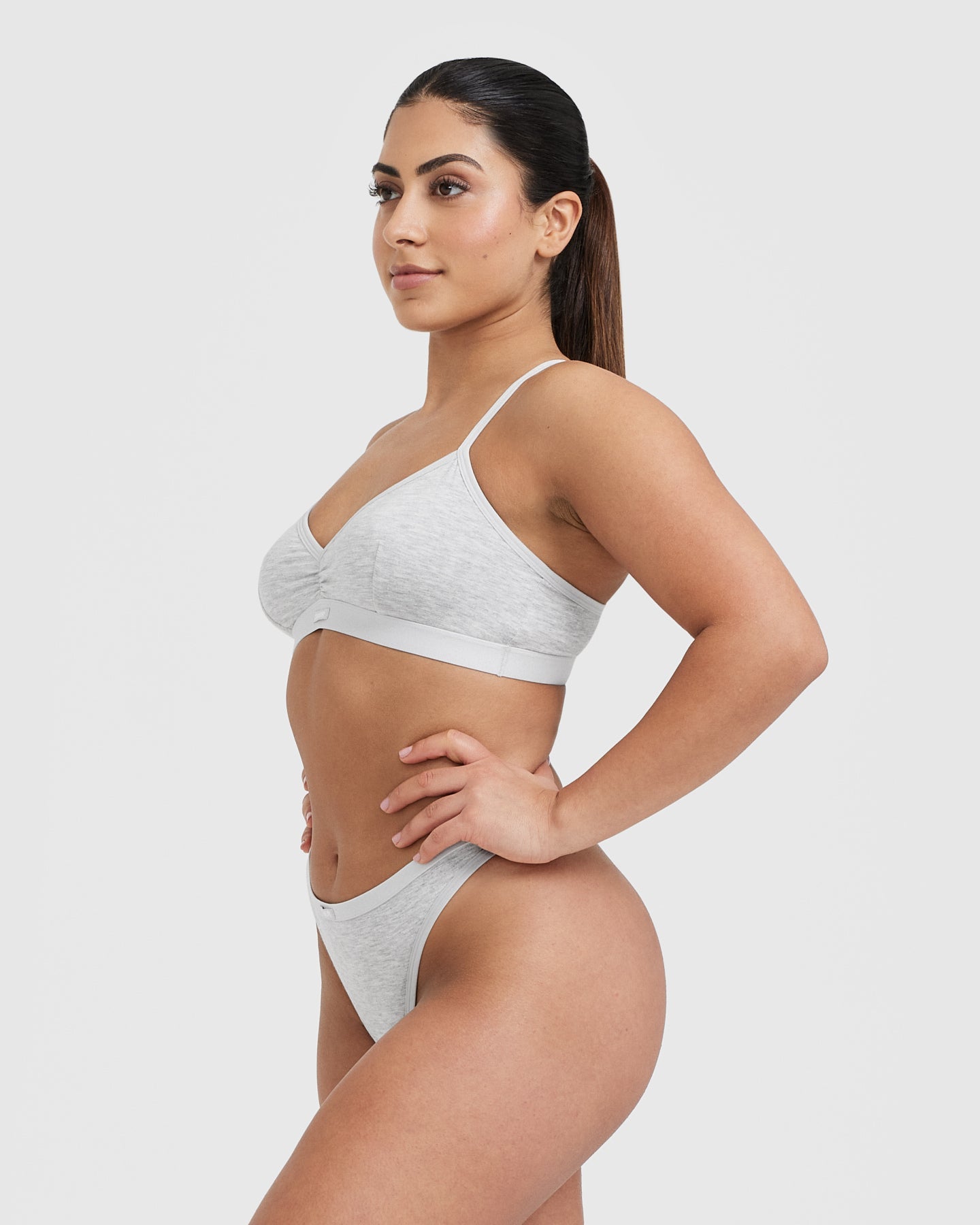 Soft Classic Thong | Grey Marl | Comfortable Women's Underwear | Perfect for Everyday Wear & Lounge