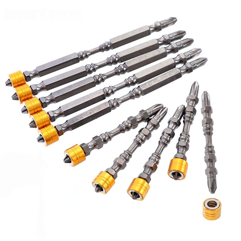 10PCS 65mm & 110mm Magnetic Screwdriver Bit Set - 1/4
