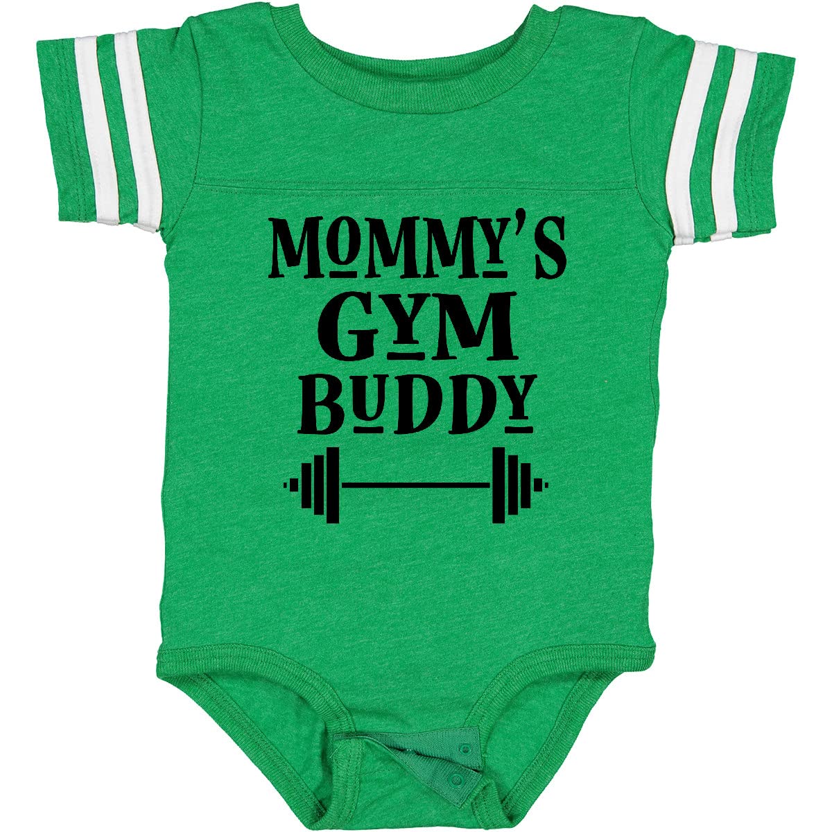 Inktastic Mommy Gym Buddy Workout Baby Bodysuit - Cute Workout Outfit for Babies, Matching Gym Clothes for Mom and Baby - Perfect for Yoga, Fitness Classes & Mother-Baby Bonding Time
