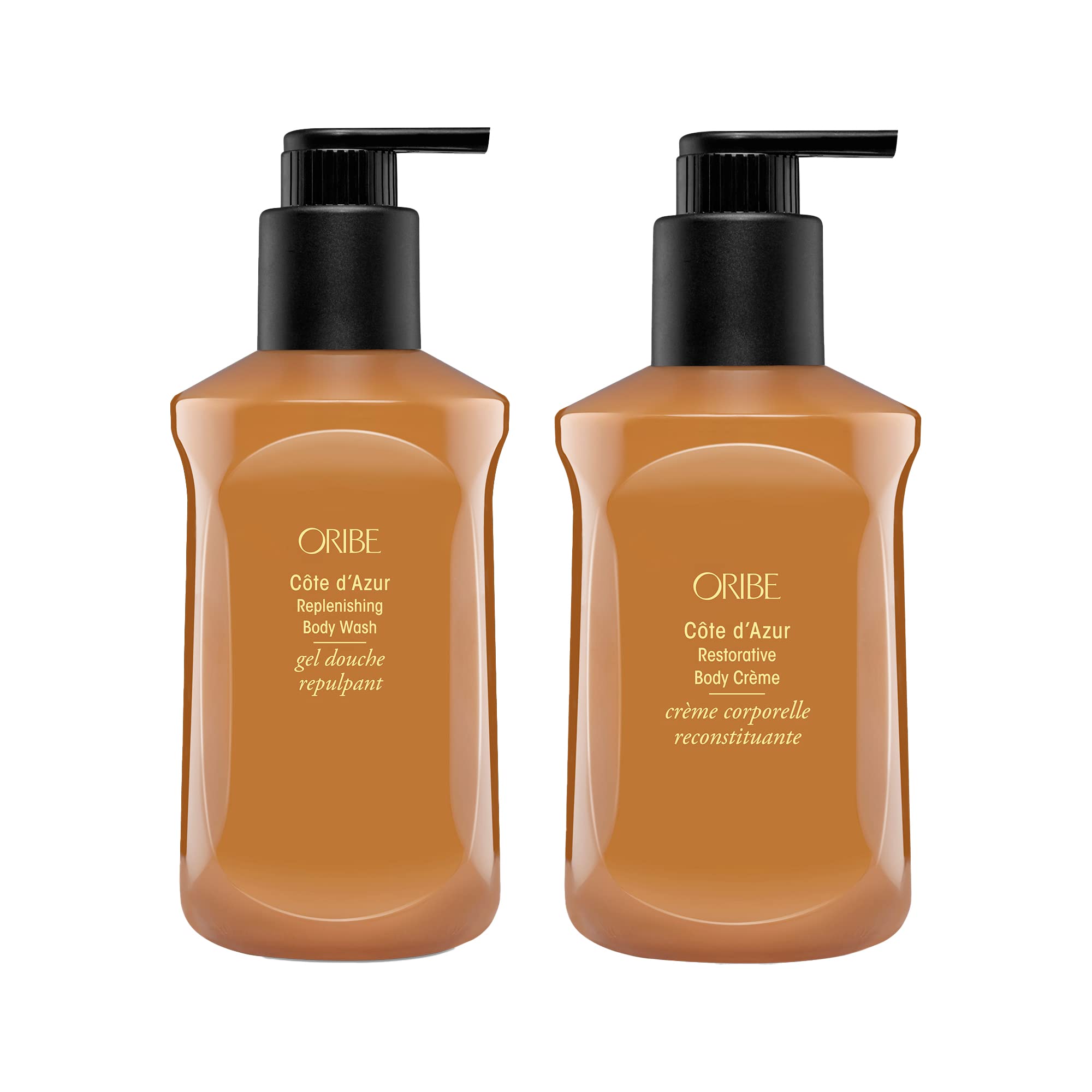 Oribe Cote d'Azur Luxury Body Wash & Body Cream Duo Set - Hydrating & Nourishing for Soft Skin | Perfect for Spa Days & Gift Giving