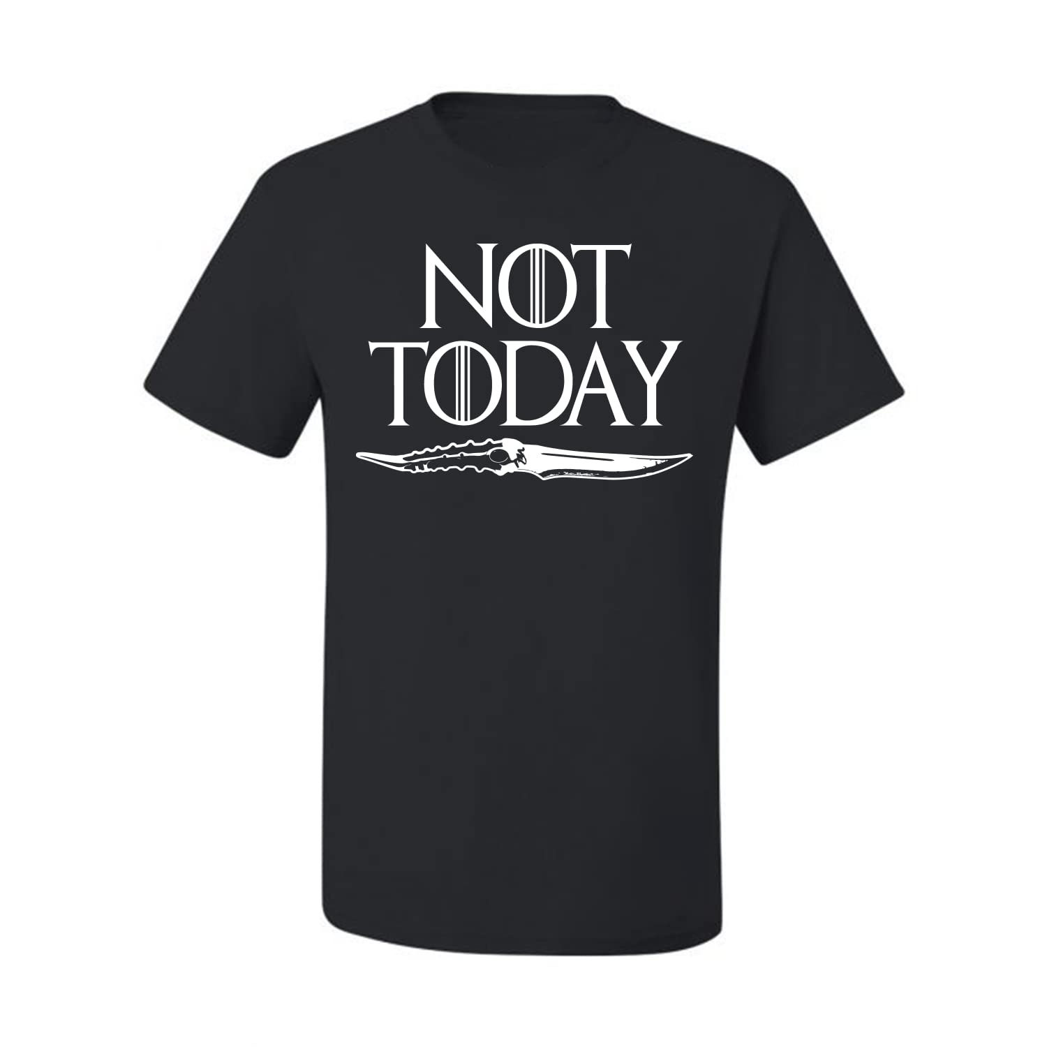 Arya Stark 'Not Today' Dagger Game of Thrones GOT Pop Culture Graphic T-Shirt for Men - Perfect for Cosplay, Conventions & TV Show Fans