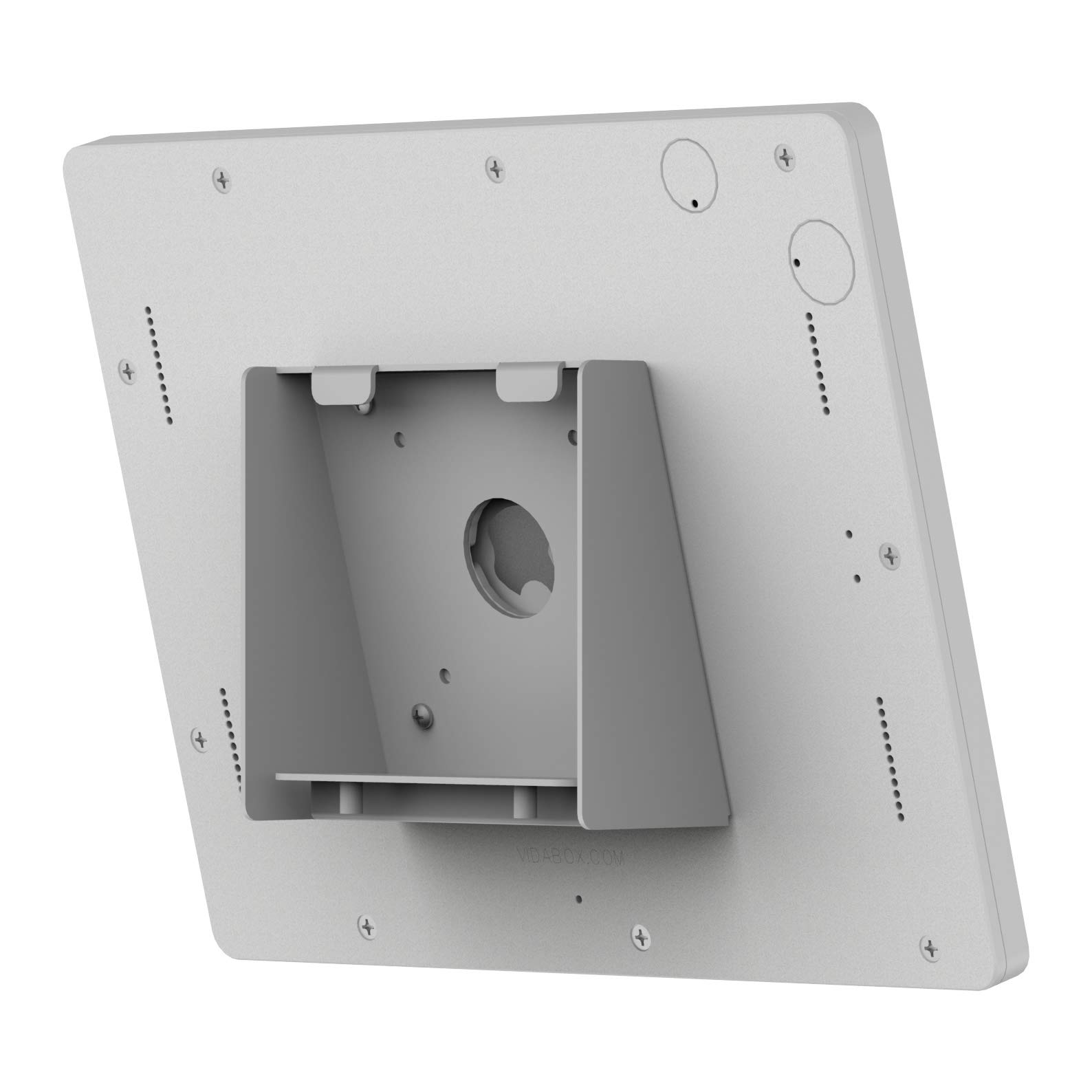 VidaMount Light Grey iPad Wall Mount Bundle - 15° Fixed Tilt Enclosure for iPad Air 13