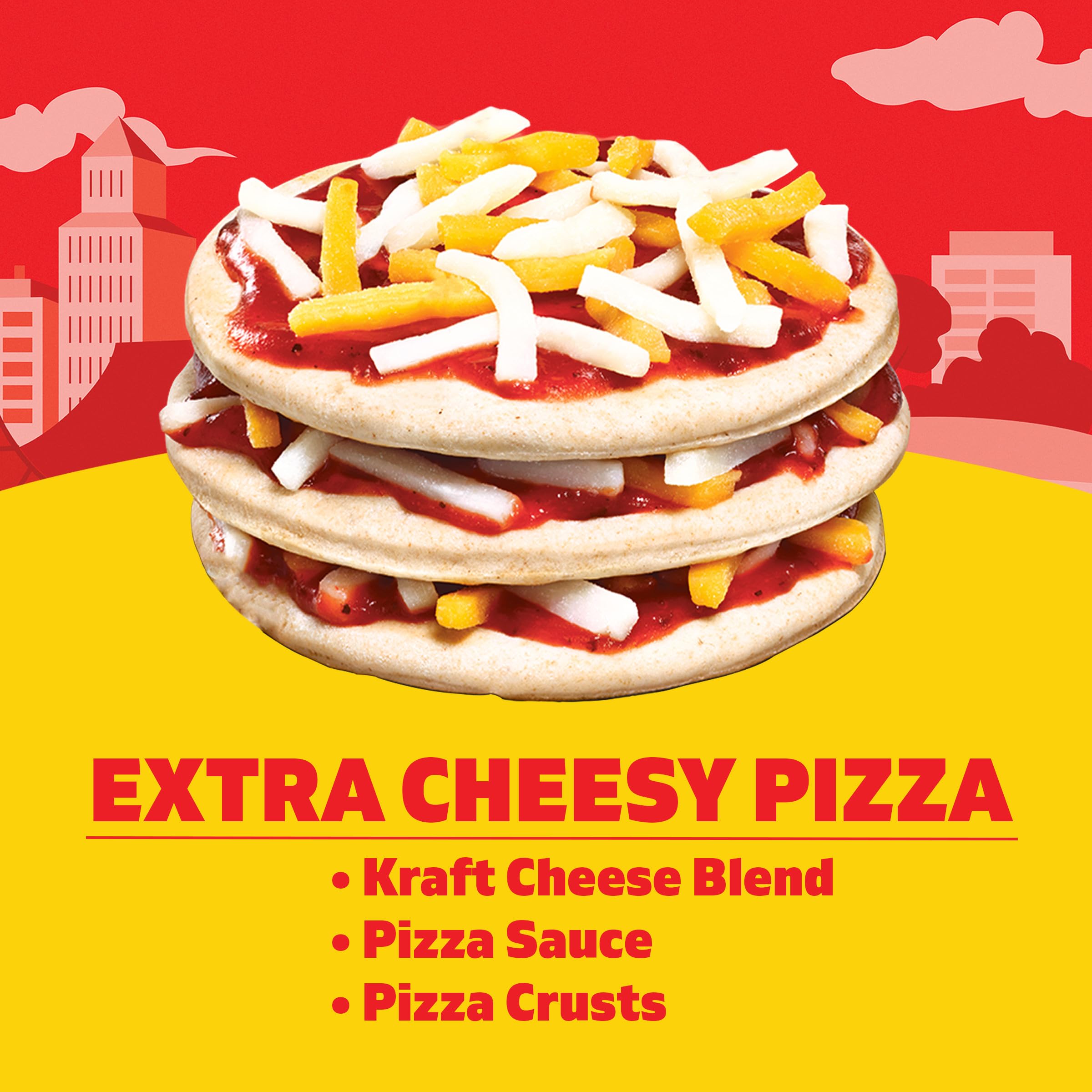 Lunchables Extra Cheesy Pizza Kit - 4.2 oz Ready-to-Eat Snack Tray | Perfect for School Lunches, After-School Snacks & On-the-Go Meals