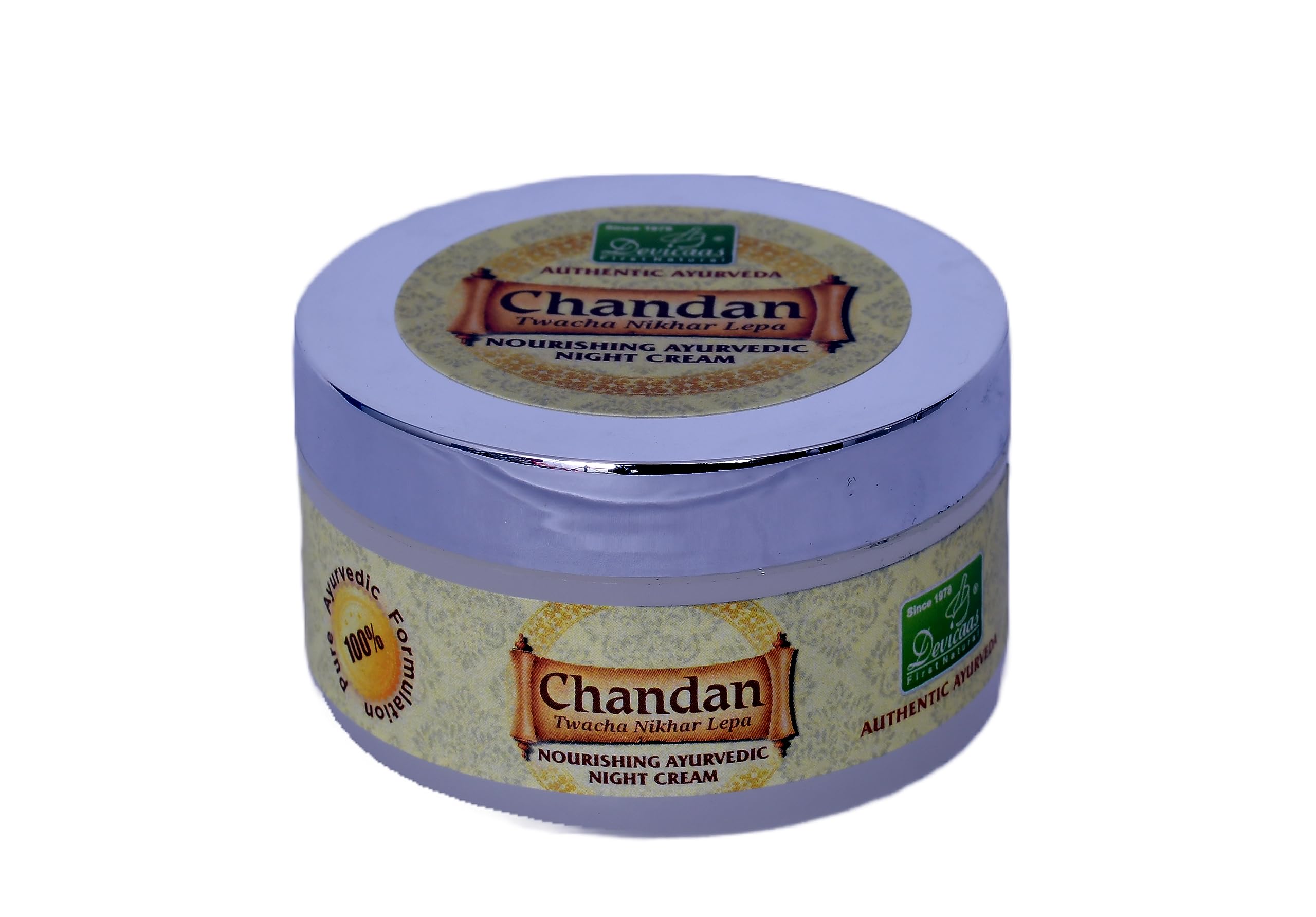 Devicaas Chandan Twacha Nikhar Lepa 50G - Ayurvedic Sandalwood Face Cream for Oily Skin & Acne Control | Reduces Pimples & Soothes Skin | Glow Enhancing Beauty Cream | Perfect for Daily Skincare Routine & Blemish-Prone Skin