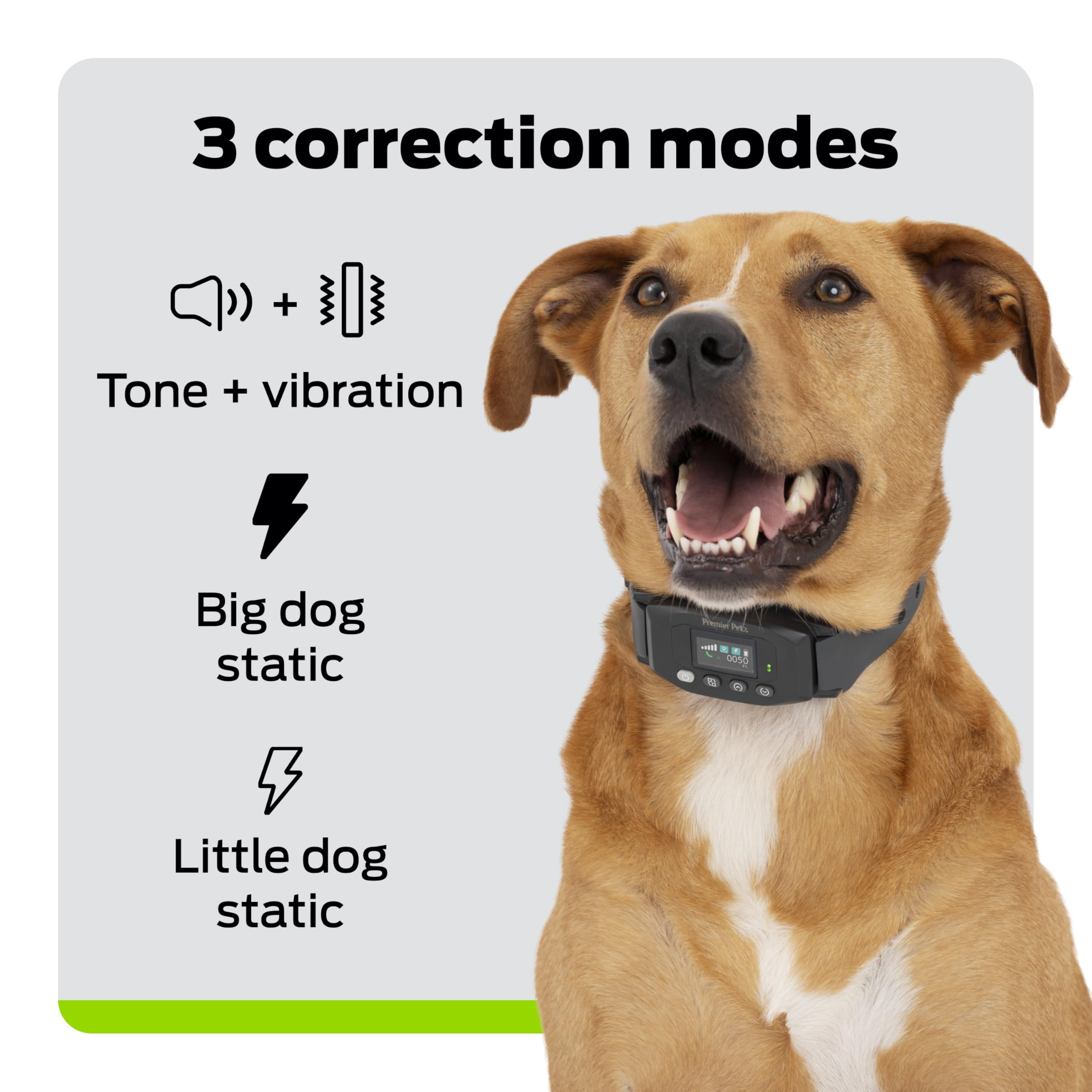 GPS Dog Fence Collar - Wireless Pet Containment System with Tone, Vibration & Static Correction - Waterproof & Rechargeable with 24H Battery Life - No Subscription Needed - Perfect for Backyard, Farm & Outdoor Dog Training