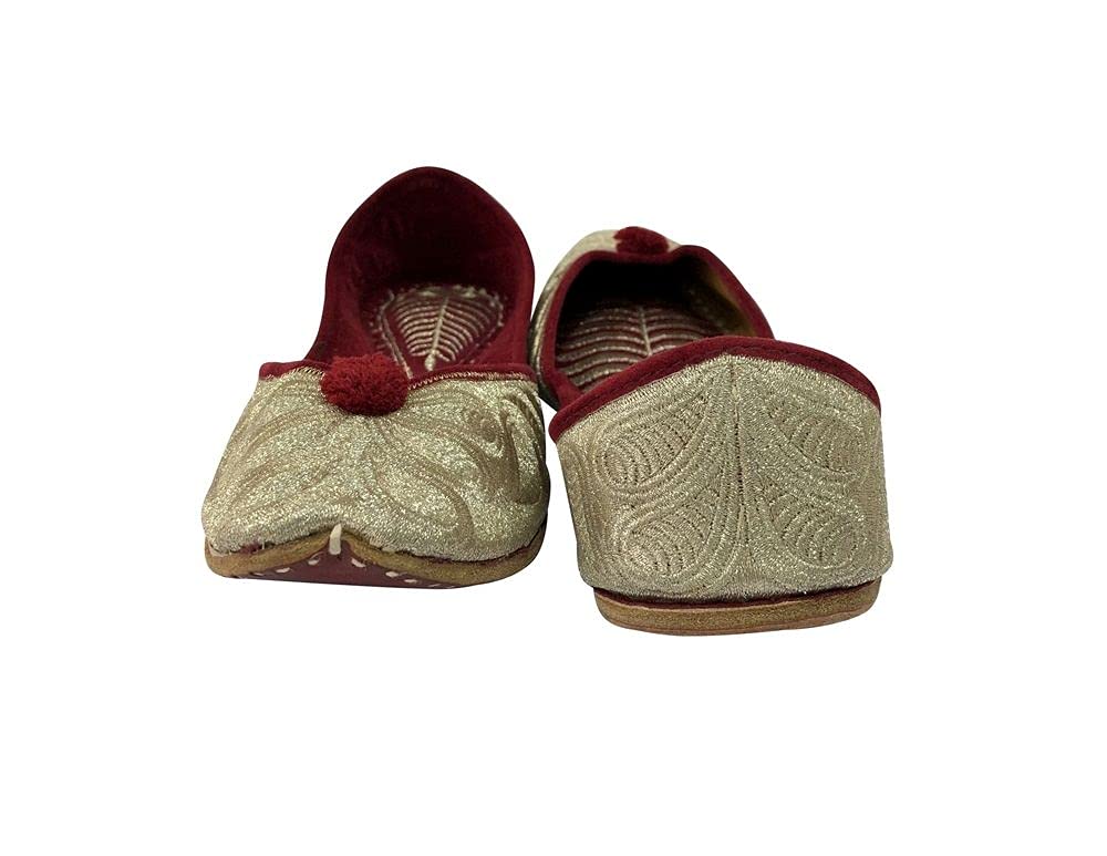 Handmade Indian Beaded Jutti Flats for Women | Traditional Ethnic Bohemian Sandals | Perfect for Festivals, Weddings & Cultural Events