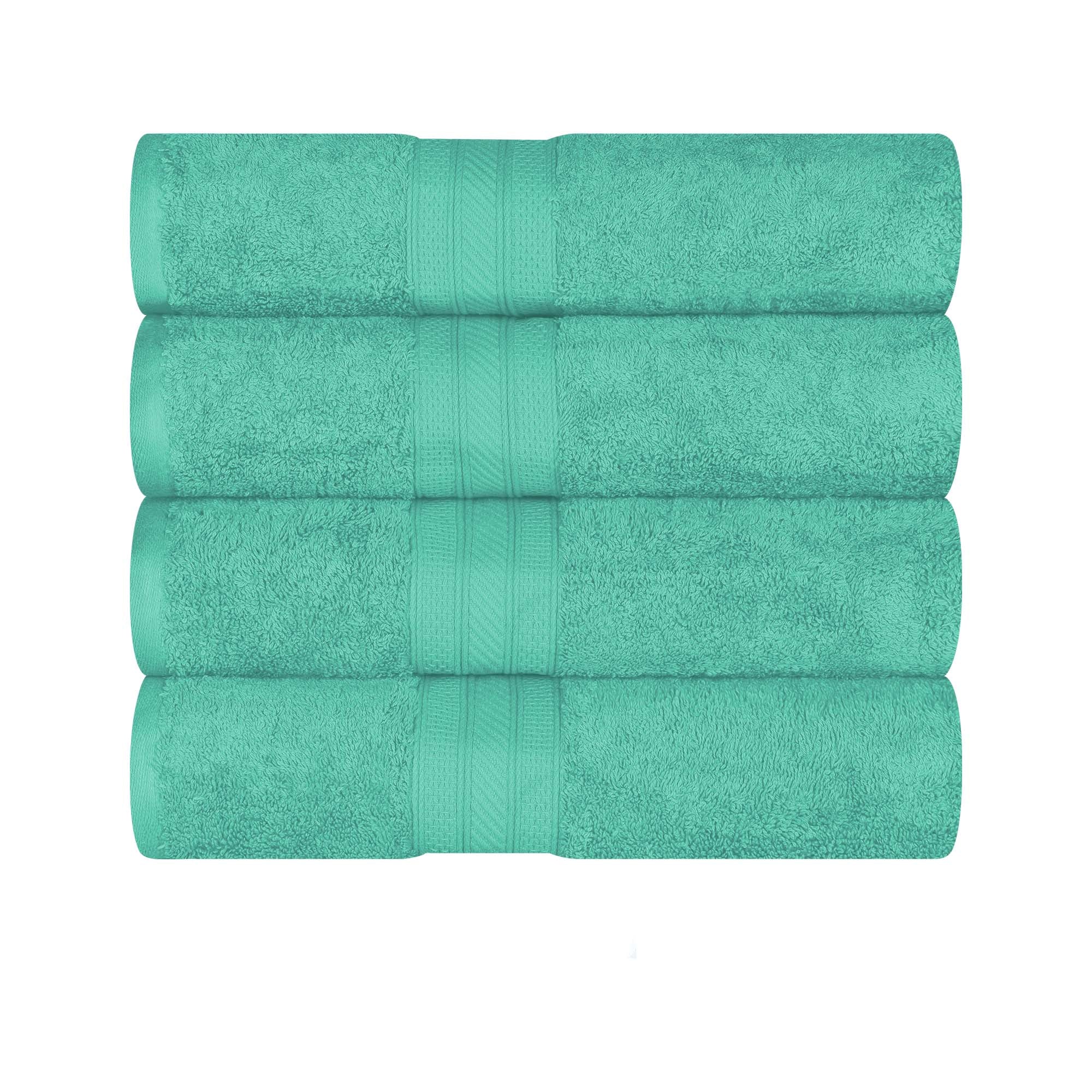 Premium Atlas Cotton 4-Piece Bath Towel Set - Ultra Absorbent, Heavyweight & Soft - Perfect for Spa, Bathroom & Luxury Home Use
