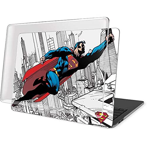 Official Warner Bros Flying Superman MacBook Pro 13in M1 (2021) Case & Skin Set - Durable Protective Cover with Premium Vinyl Decal - Perfect for Work, Travel & School Accessories